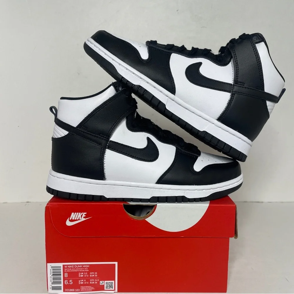 Nike Dunk High WMNS “Panda/Black White” 2022 - Picture 1 of 4